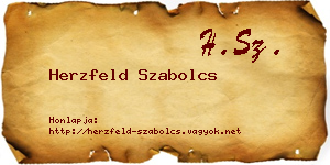 Herzfeld Szabolcs névjegykártya