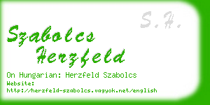 szabolcs herzfeld business card